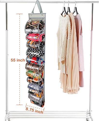 Miniatura 6 de Legging Organizer, Legging Storage Organizer Can Hold 24 Leggings Through 12 Pockets, Ideal for Door and Closet of LeggingT-shirtPantOutfit, Closet