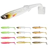 Easy Catch Soft Lures, Unique Vibrating Swim Action and Trembly Sinking Move for More Bites, Amazing Soft Swimbaits for Family Fishing, Well-Made Fishing Lures for Bass Trout Crappie Walleye