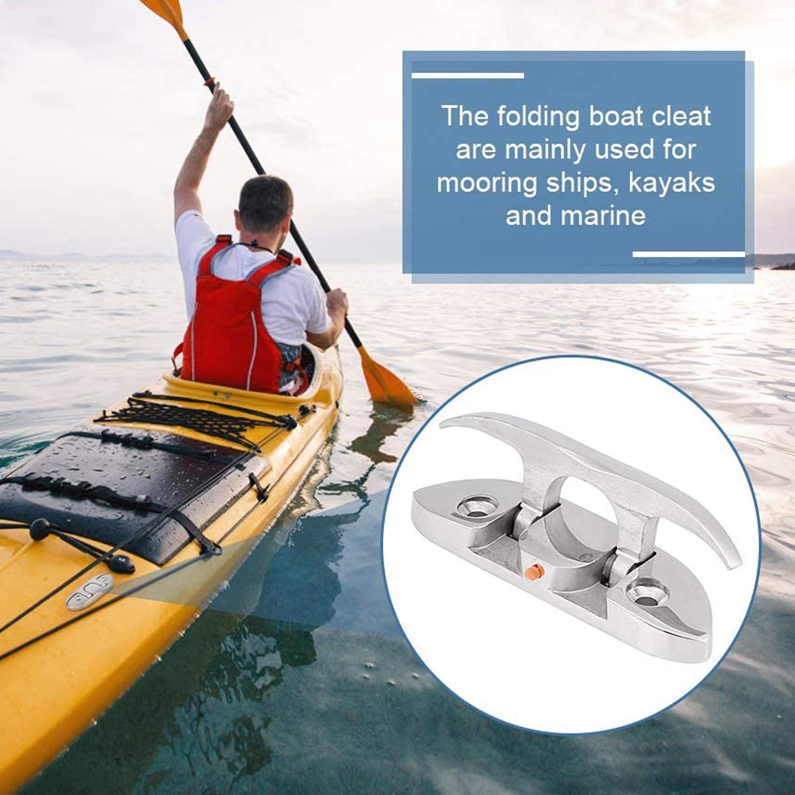 Flip Up Boat Cleats 2PCS - Spring Loaded Flip-up Dock Cleats For Marine ...