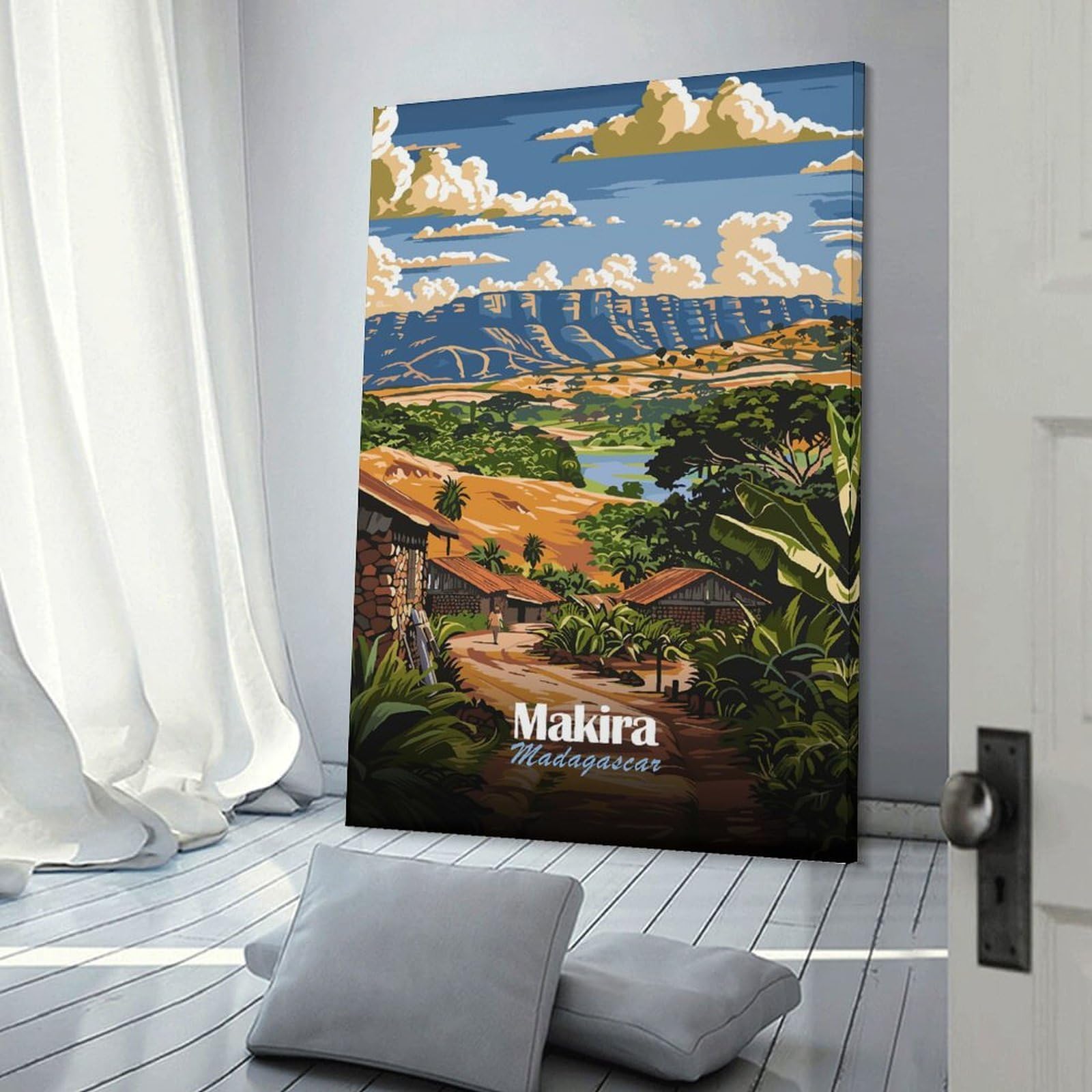 Junmoney Canvas Wall Picture Makira Madagascar Travel, 12x18inch(30x45cm), for Gallery Wall Decor And Room Displays, Decorative Artwork with Flexible Styling