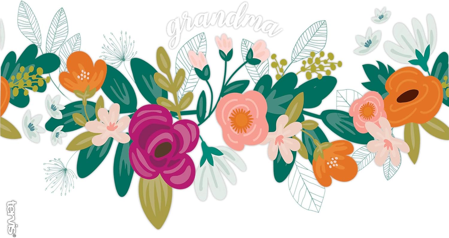 Tervis Grandma Floral Made in USA Double Walled Insulated Tumbler Travel Cup Keeps Drinks Cold & Hot, 16oz, Clear - Image 2