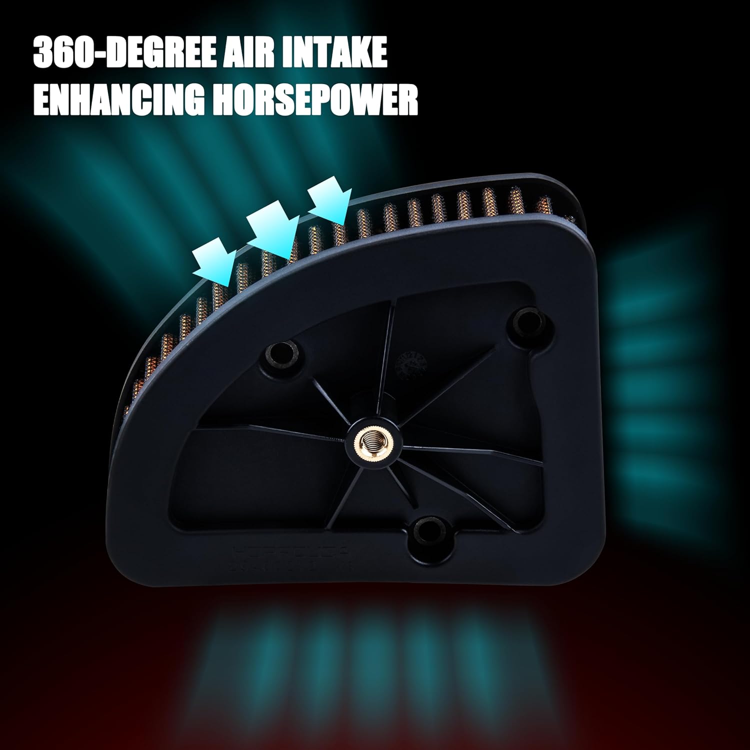 Powersport Air Filter Compatible with 2017+ Touring M8 Engine Glide Road King CVO Street Electra Glide High Performance Air Intake Replacement Filter 29400212 (Red)