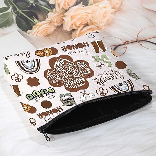 Miniatura 3 de POFULL Brownie Troop Gift Girl Scout Brownie Bolsa de Cosméticos Girl Scout Troop Regalos, Bolsa de cosméticos Brownie