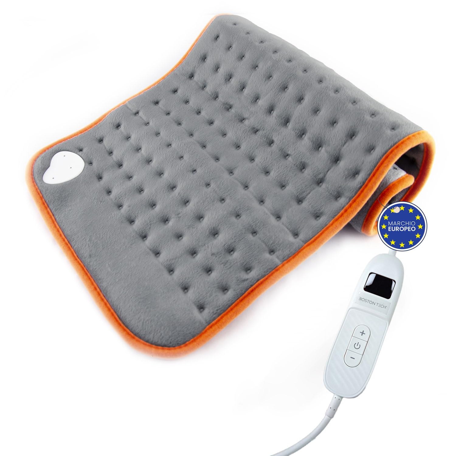 Termoforo Elettrico FlexiHeat | Microfibra Morbida 30x60cm | Riscaldamento Rapido | Sollievo dal Dolore | 3 Livelli di Temperatura + Spegnimento Automatico | Display Illuminato | Lavabile in Lavatrice