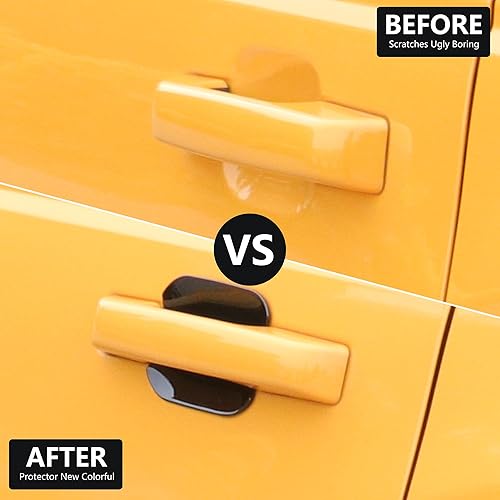 Miniatura 3 de RERPRO Protector de arañazos para manija de puerta, cubierta de cuenco de puerta trasera compatible con Ford Bronco 2021 2022 2023 2024 24 puertas