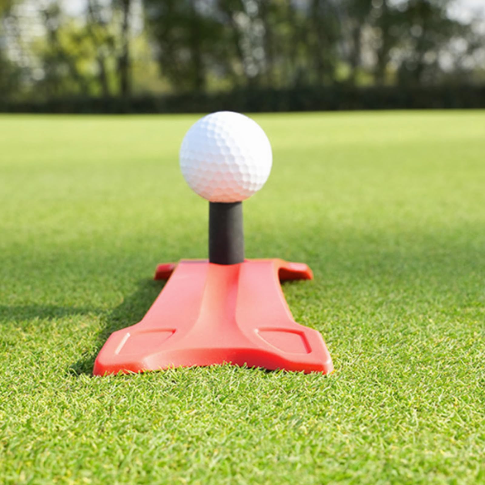 XUZHID Hitting Plate?Light Weight Golfs Launches Mat with 2 Rubber Tees Golfs Swing Training Board Portable Golfs Club Hitting Board Enduring