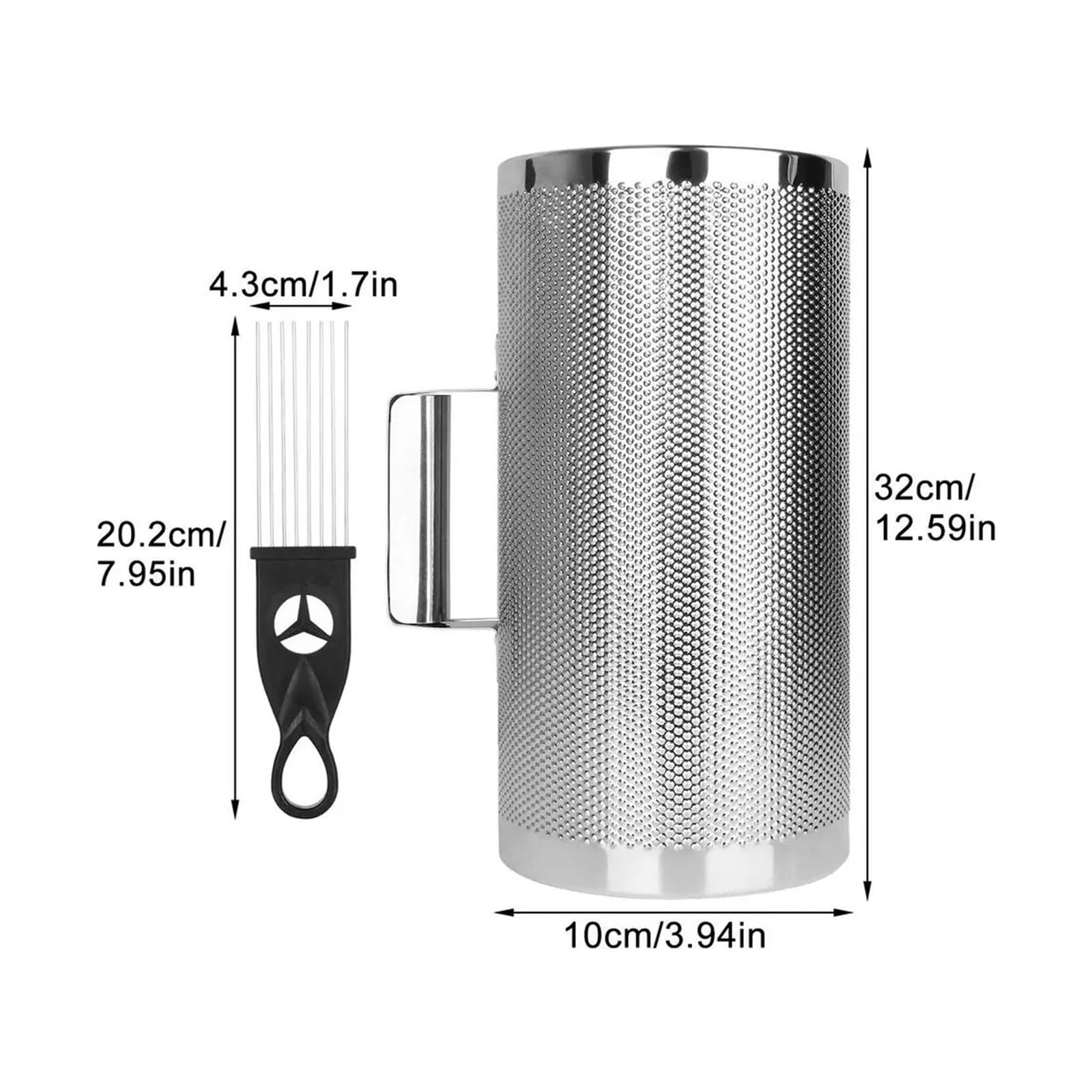 tianwandong Ensemble d'instruments de musique Guiro en acier inoxydable avec grattoir Outil de formation musicale multifonctionnel avec ergonomie(4 x 12 inches)