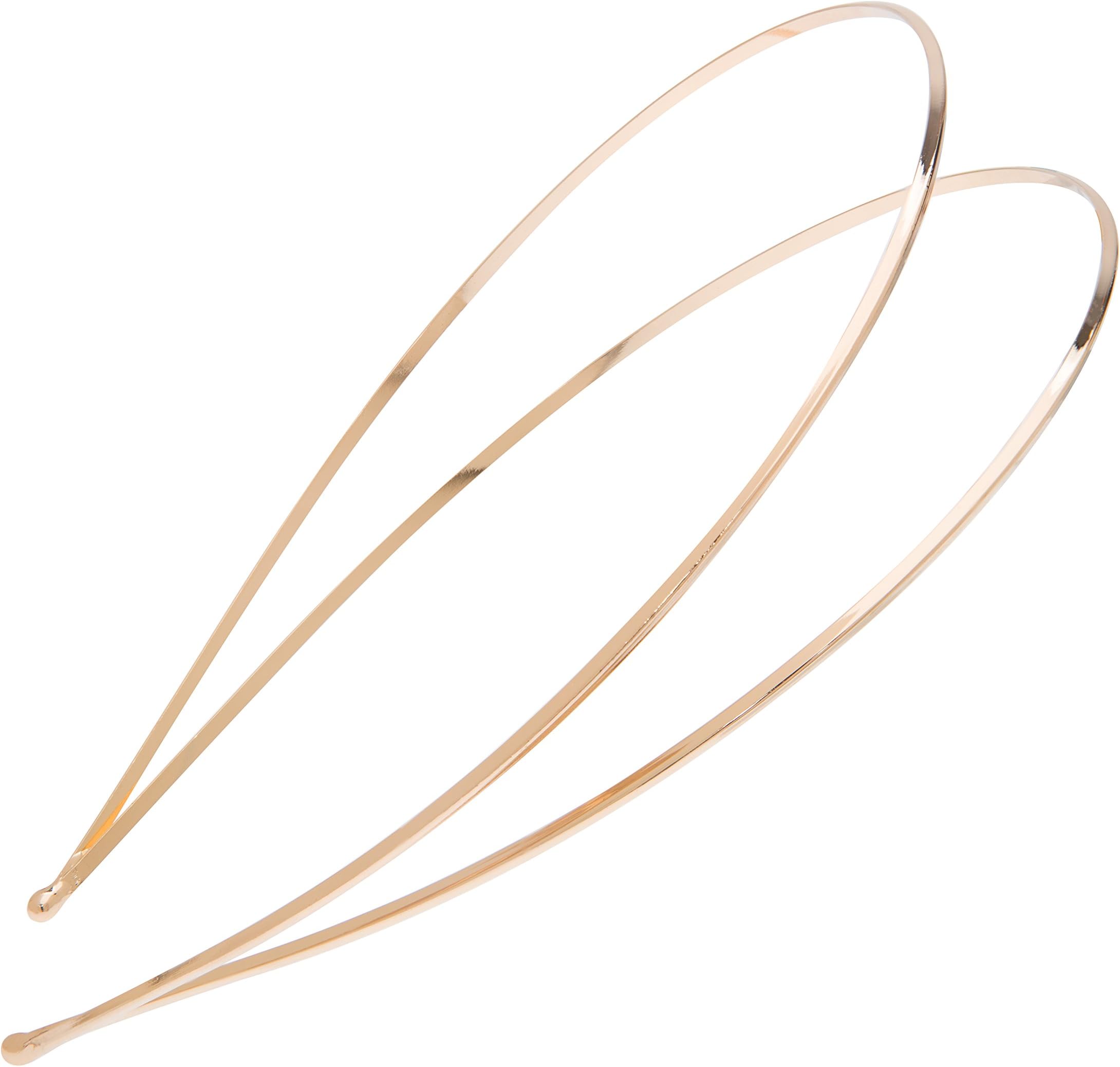 Metal Double Headband - Gold