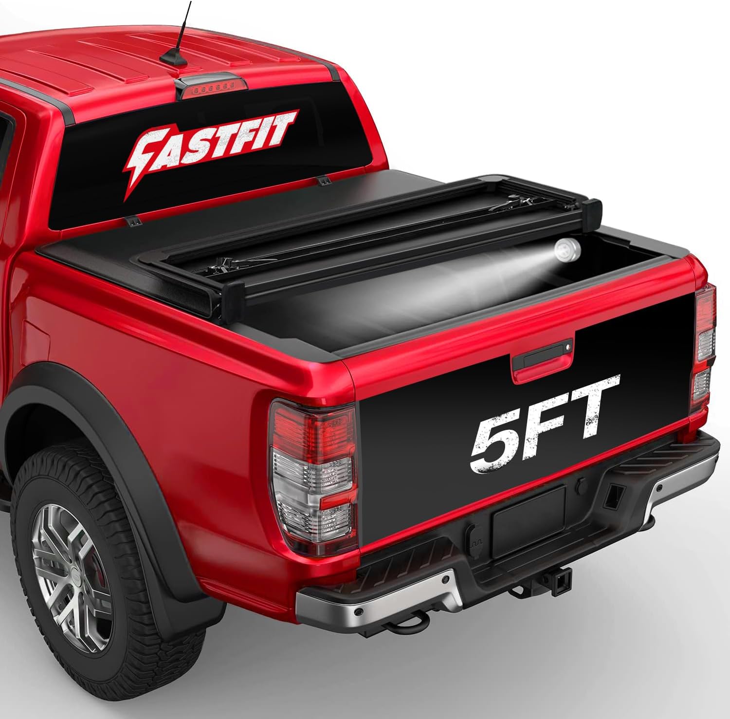 FASTFIT Soft Tri-Fold Tonneau Cover Fits 2019-2024 Ranger with 5ft (61in) Truck Bed