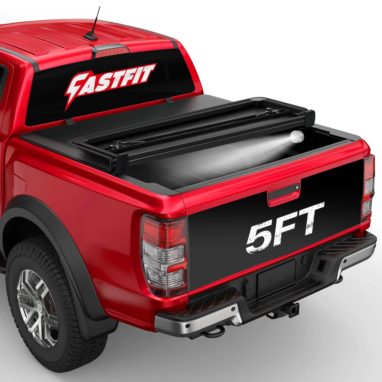 FASTFIT Soft Tri-Fold Tonneau Cover Fits 2019-2024 Ranger with 5ft (61in) Truck Bed