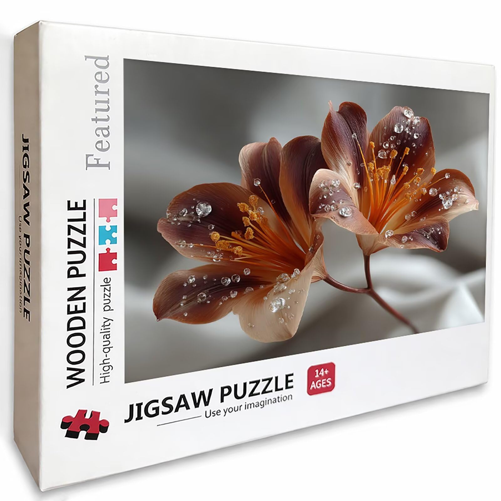 Puzzle 2000 elementów dla dorosłych kwiat, drewniane puzzle, 99 x 71 cm, części ściśle do siebie pasują, dla mężczyzn, kobiet, starszych seniorów, relaks i odstresowanie, prezenty, dekoracja ścienna