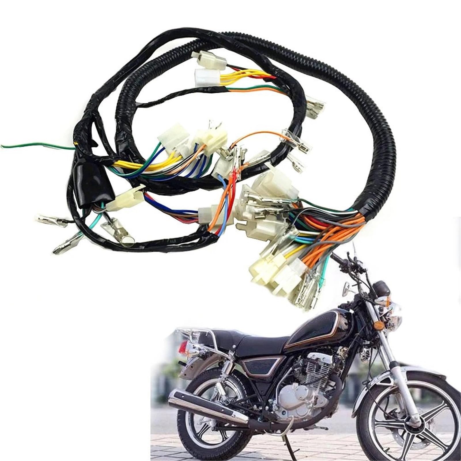 Zestaw naprawczy do linek hamulcowych Pasuje do Suzuki 125cc GN125 GN 125, wiązka przewodów elektrycznych, przewód, linia motocykla