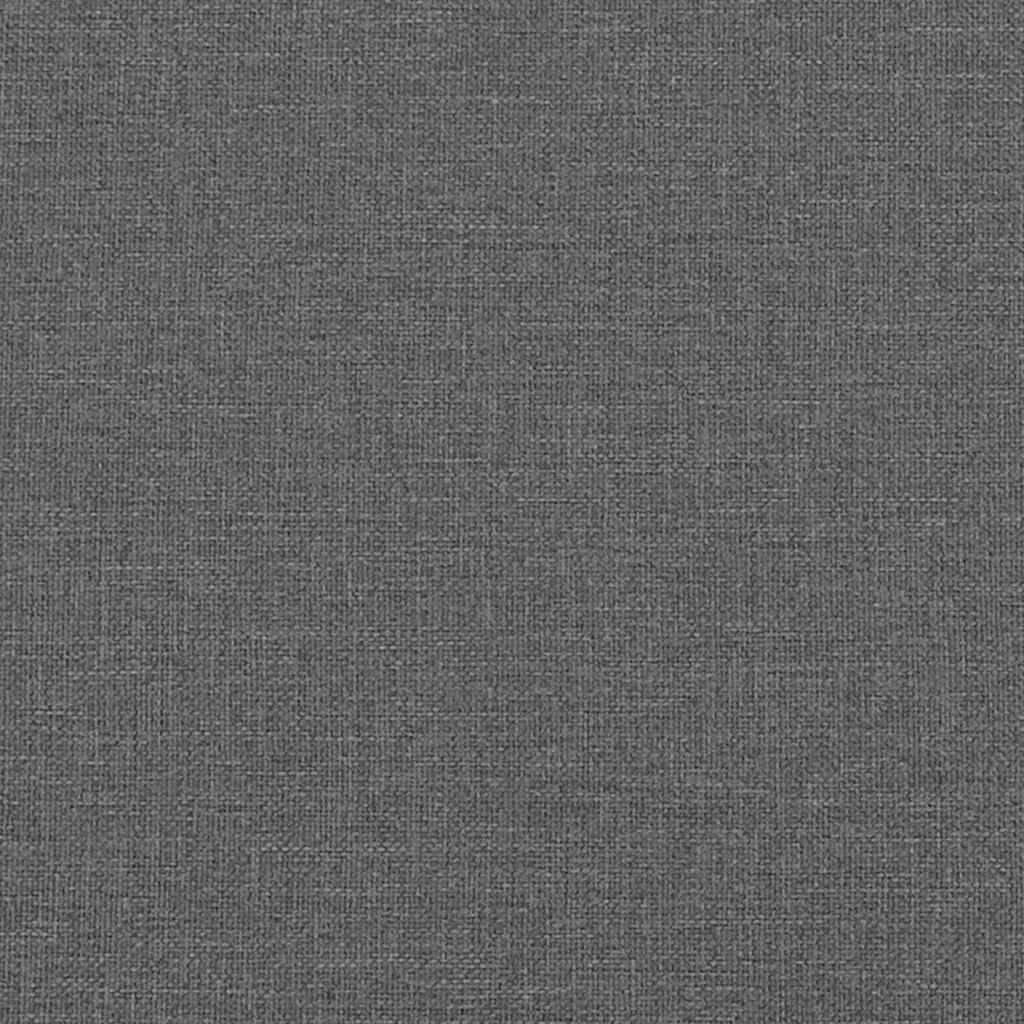 vidaXL Eckbettgestell Dunkelgrau 90 cm x 200 cm Stoff und Sperrholz, Moderne Eckbettgestell, platzsparendes Daybed, Flexibles Design für Schlafzimmer, stilvolle Minimalismus-Möbel