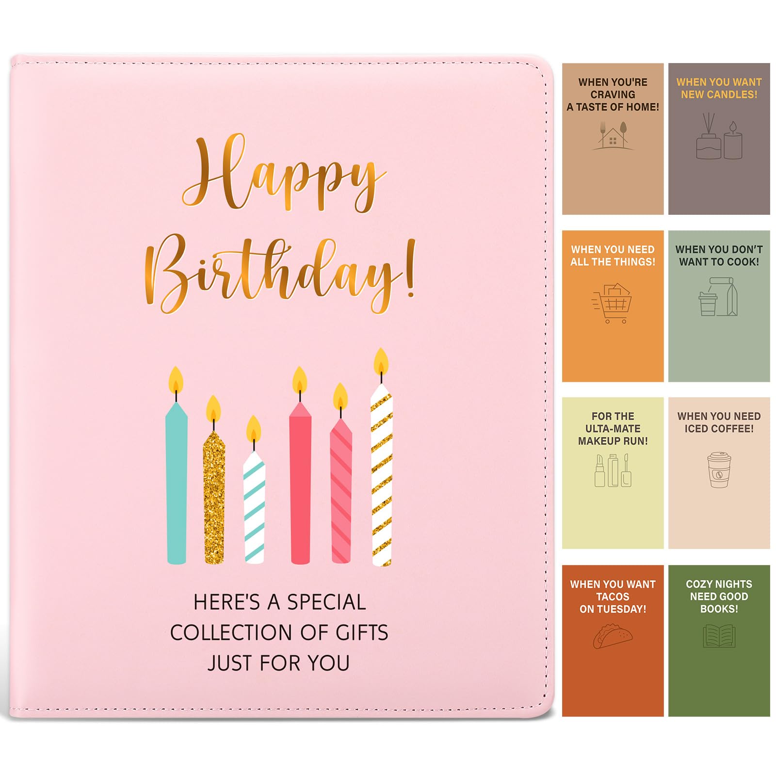 Livre de cartes cadeaux anniversaire 24 pages pour ne plus perdre vos mots doux
