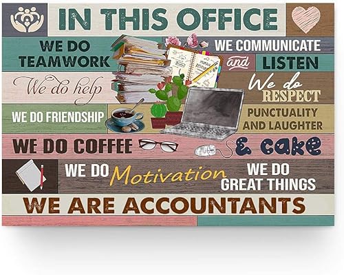 In This Office We Do Teamwork We are Accountants Poster Rompecabezas de 500 piezas para adultos, familias niños, juguetes de regalo para hombres y