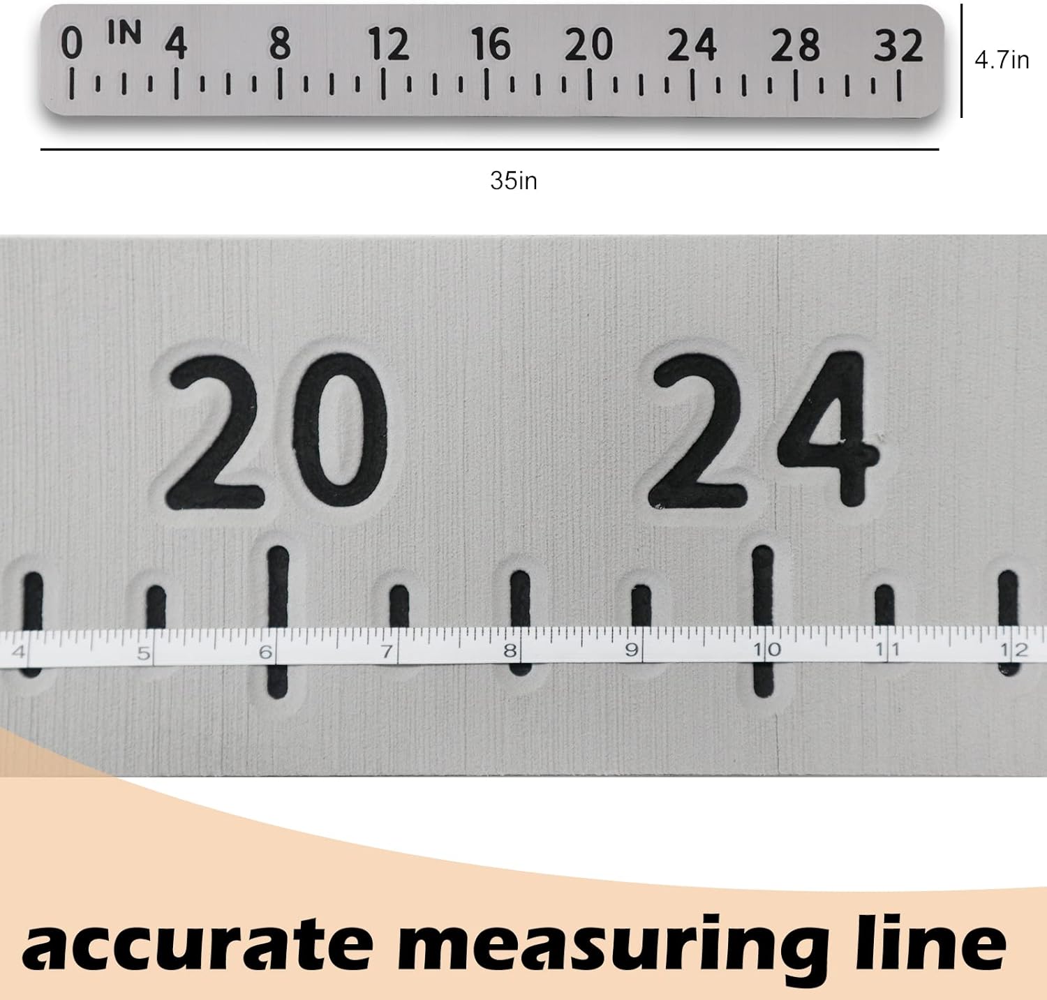 KXKZREN Foam Fish Ruler with Strong Self Adhesive Backing 32" 40" Waterproof Fishing Measuring Tool for Fishing Boats, Bass Boat, Kayak