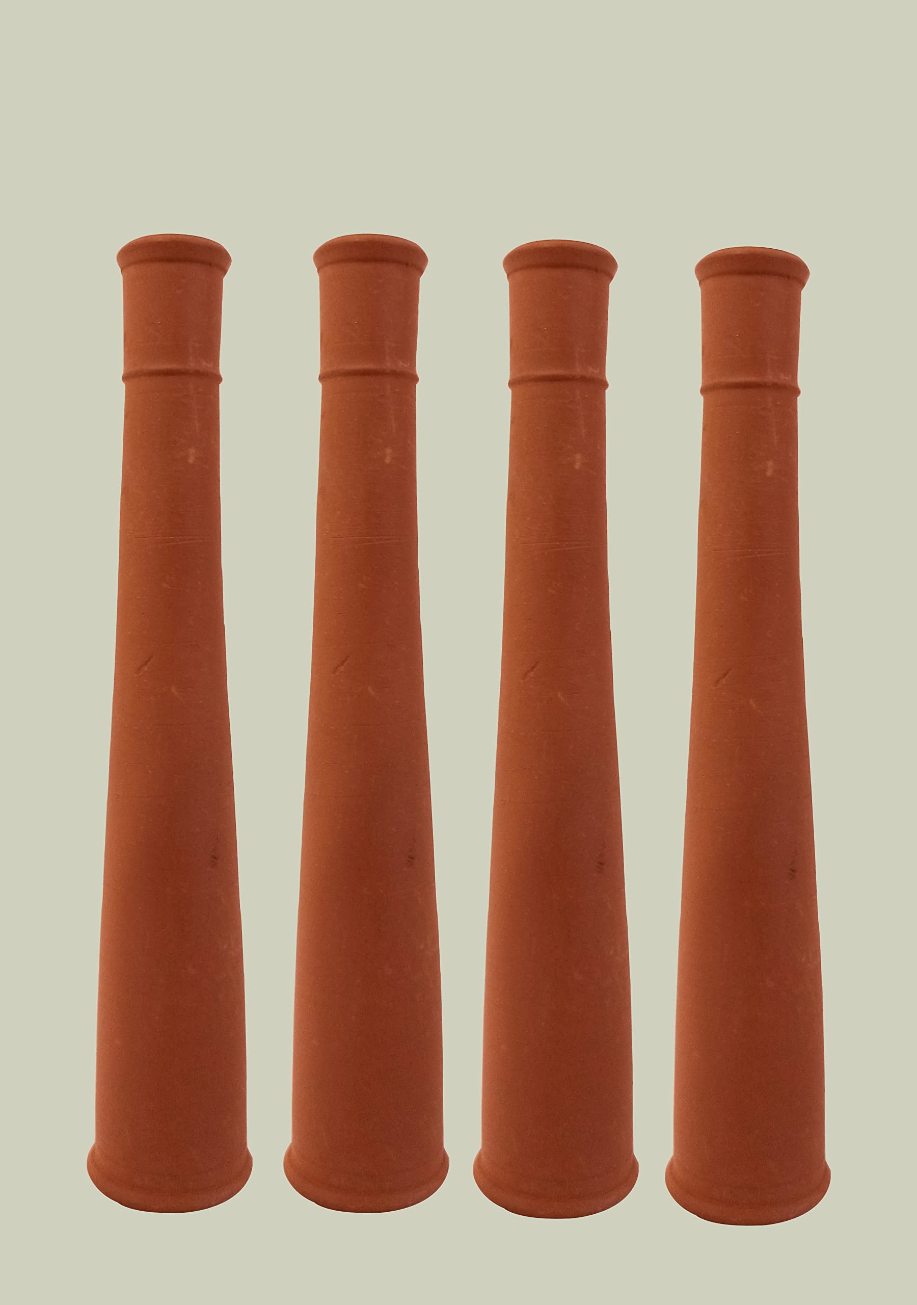 RKD Enterprises brown Terracotta Chillum Smoking Pipe Handmade Clay Chillum for Smoking Weed Pack of 4