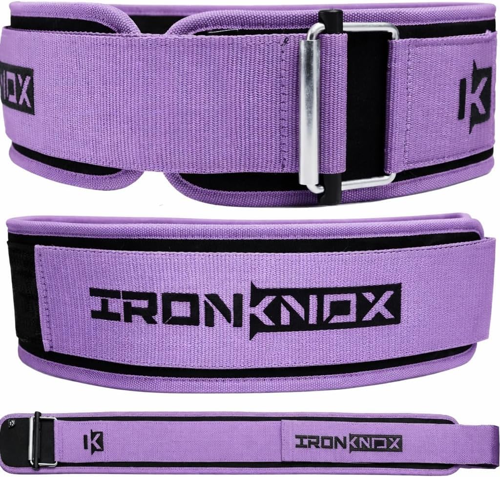 Premium Weight Lifting Belt, 4 Inch Weight Belt for Men and Women with Self Locking Metal Buckle for Maximum Support, Weightlifting Belt for Squat or Deadlift, Durable Gym Belt for Men
