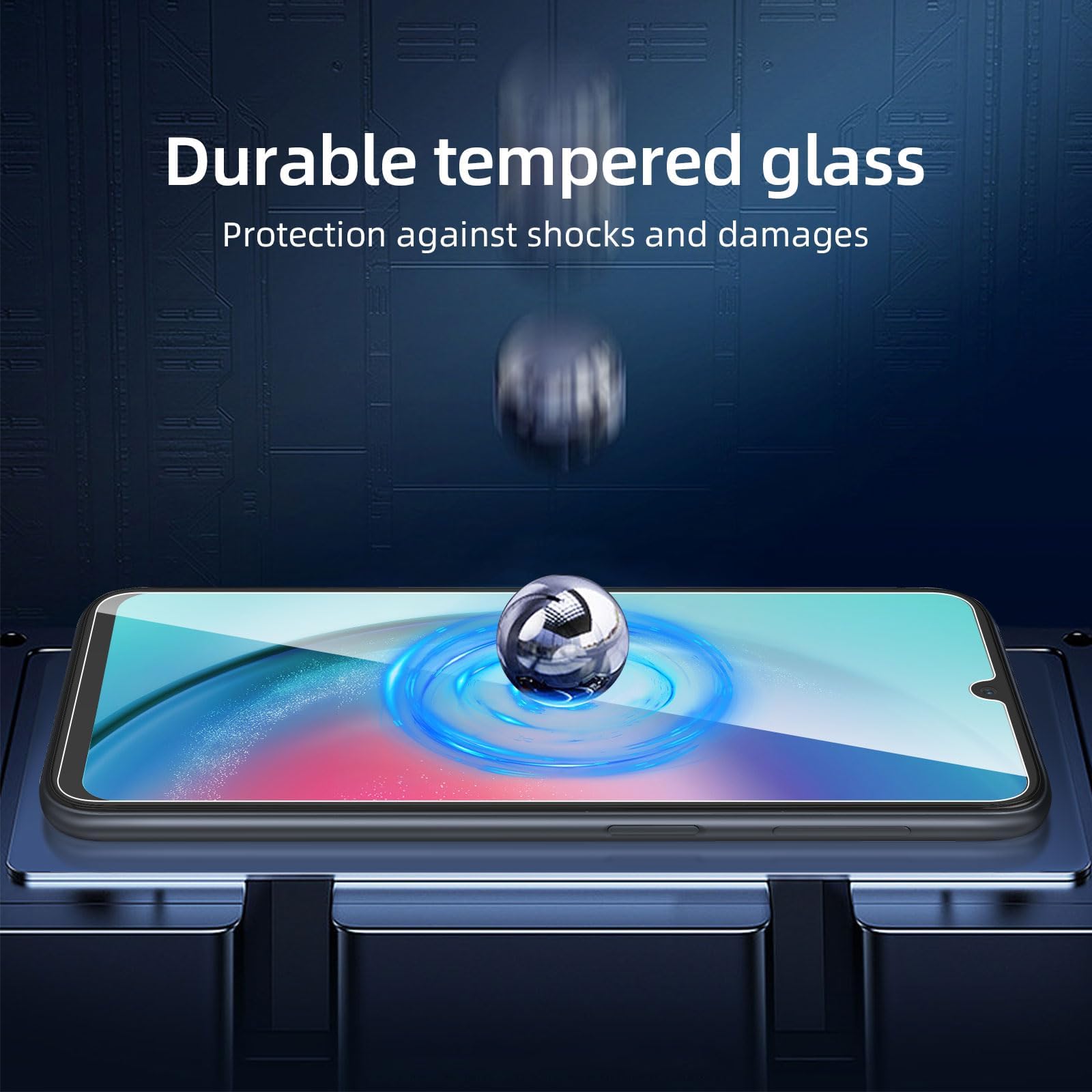 NEW'C 3 sztuki Szkło dla Samsung Galaxy A25 5G, M34 5G Hartowane i Folia Ochronna Ochraniacz Ekranu - Bez pęcherzyków powietrza, odporność na zarysowania