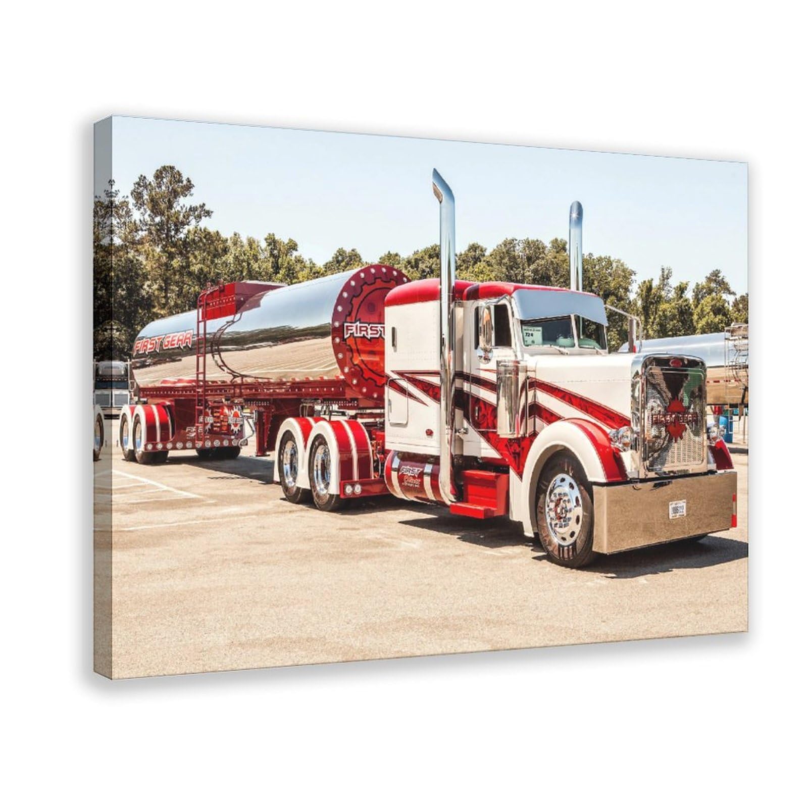 QNVJQKDSI American Truck (3) Canvas Poster Wall Art Decor Print Picture Paintings for Living Room Bedroom Decoration 8" L X 12" W