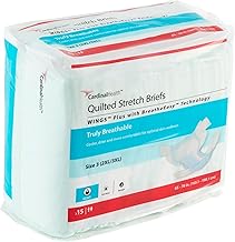 Cardinal Health™ Wings™ Plus Quilted Stretch Brief with BreatheEasy™ Technology, Size 3 (2XL/3XL), Bag of 15