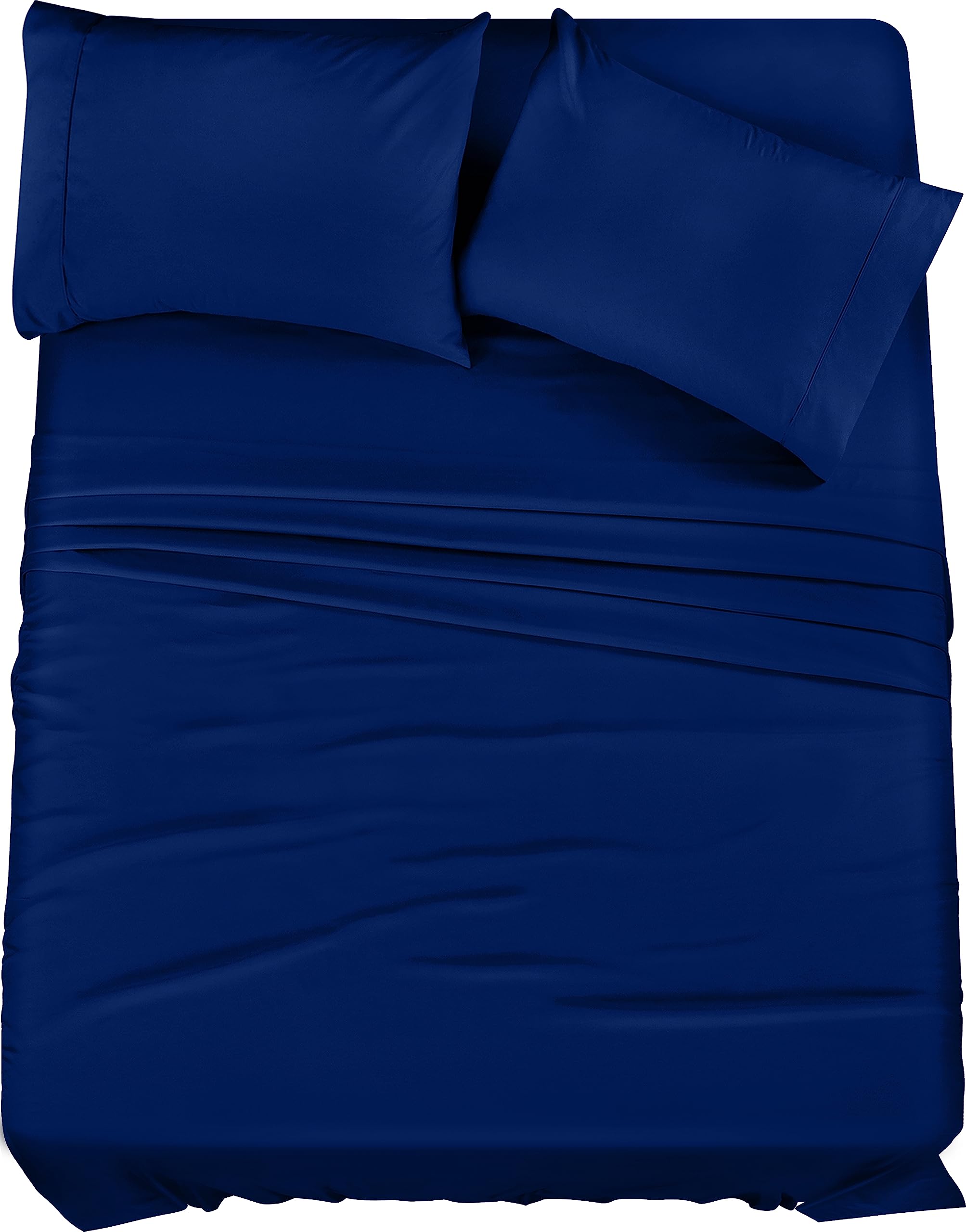 Utopia Bedding King Sheet Set – 4 Piece Bed Sheets for King Size Bed, Soft and Breathable Microfiber, Includes 1 Fitted Sheet, 1 Flat Sheet and 2 Pillowcases (Royal Blue)