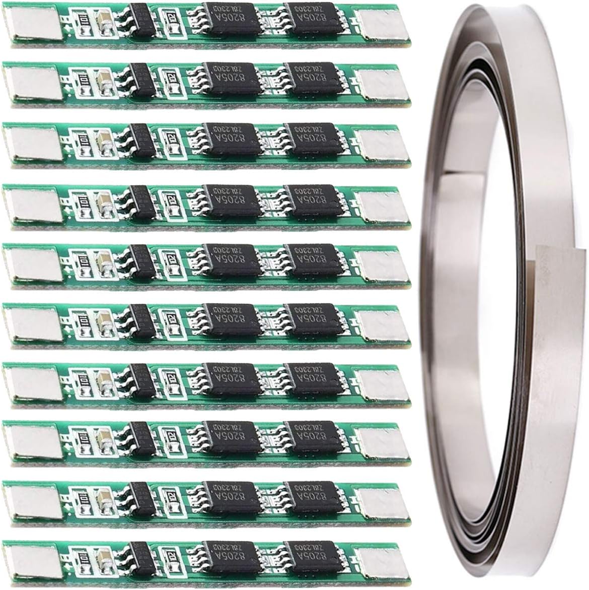 10PCS 1S 3.7V 4A Lithium Battery Protection Board 18650 Charger Module BMS PCB Protection Board for Li-ion Lithium Battery Cell with Nickel Strip