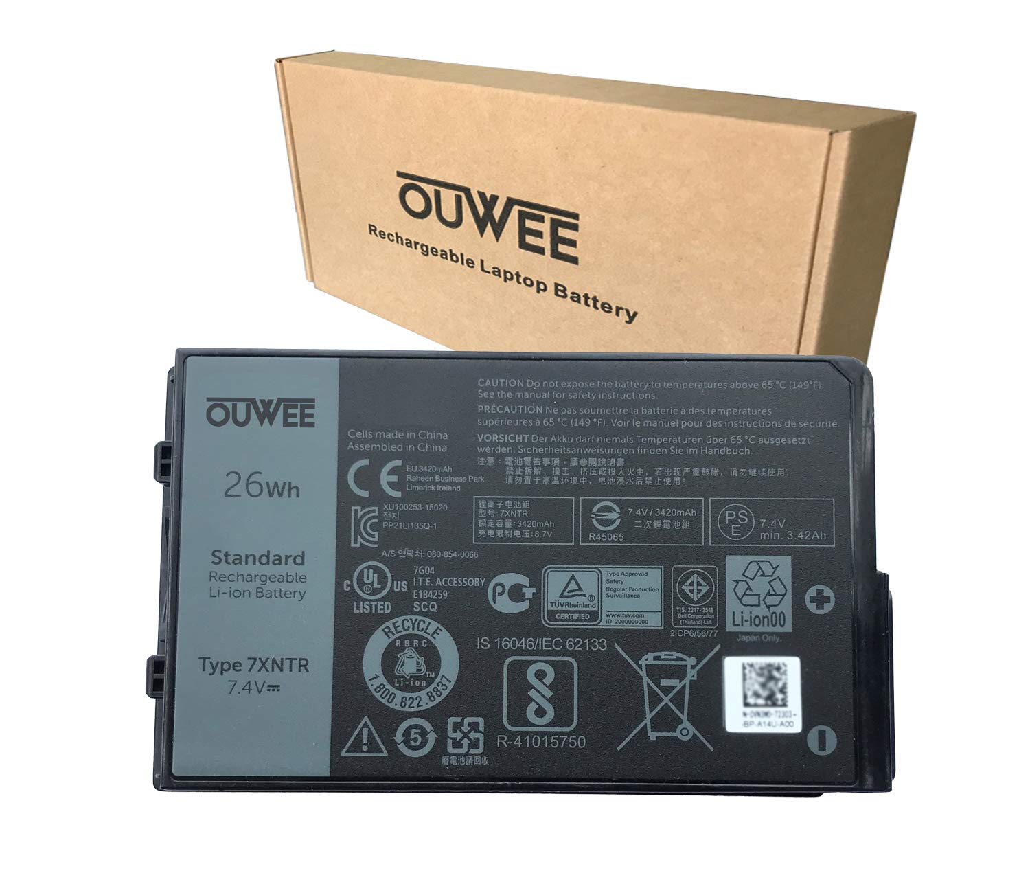 OUWEE 7XNTR Laptop Battery Compatible with Dell Latitude 12 7202 7212 7220 Rugged Extreme Tablet Ser