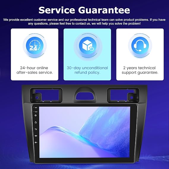 4G+64G Android 13 Car Stereo for Ford Fiesta 2006-2011-9 Inch Touchscreen Radio with Wireless Carplay & Android Auto/WiFi/GPS/Bluetooth 5.0/32 EQ/FM RDS Radio