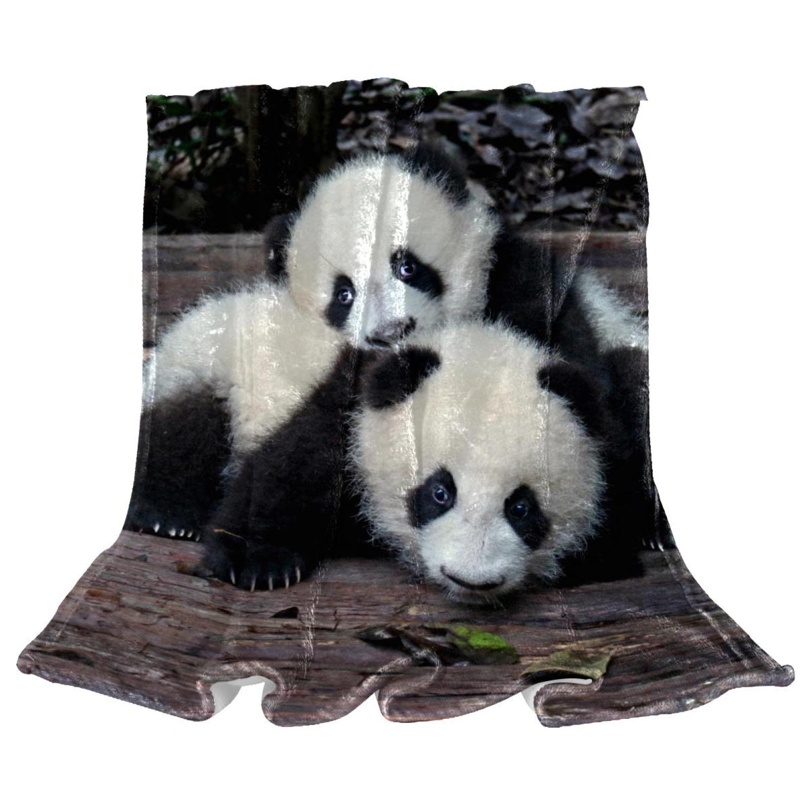 Koc polarowy Panda zwierzę na kanapę lekki pluszowy puszysty