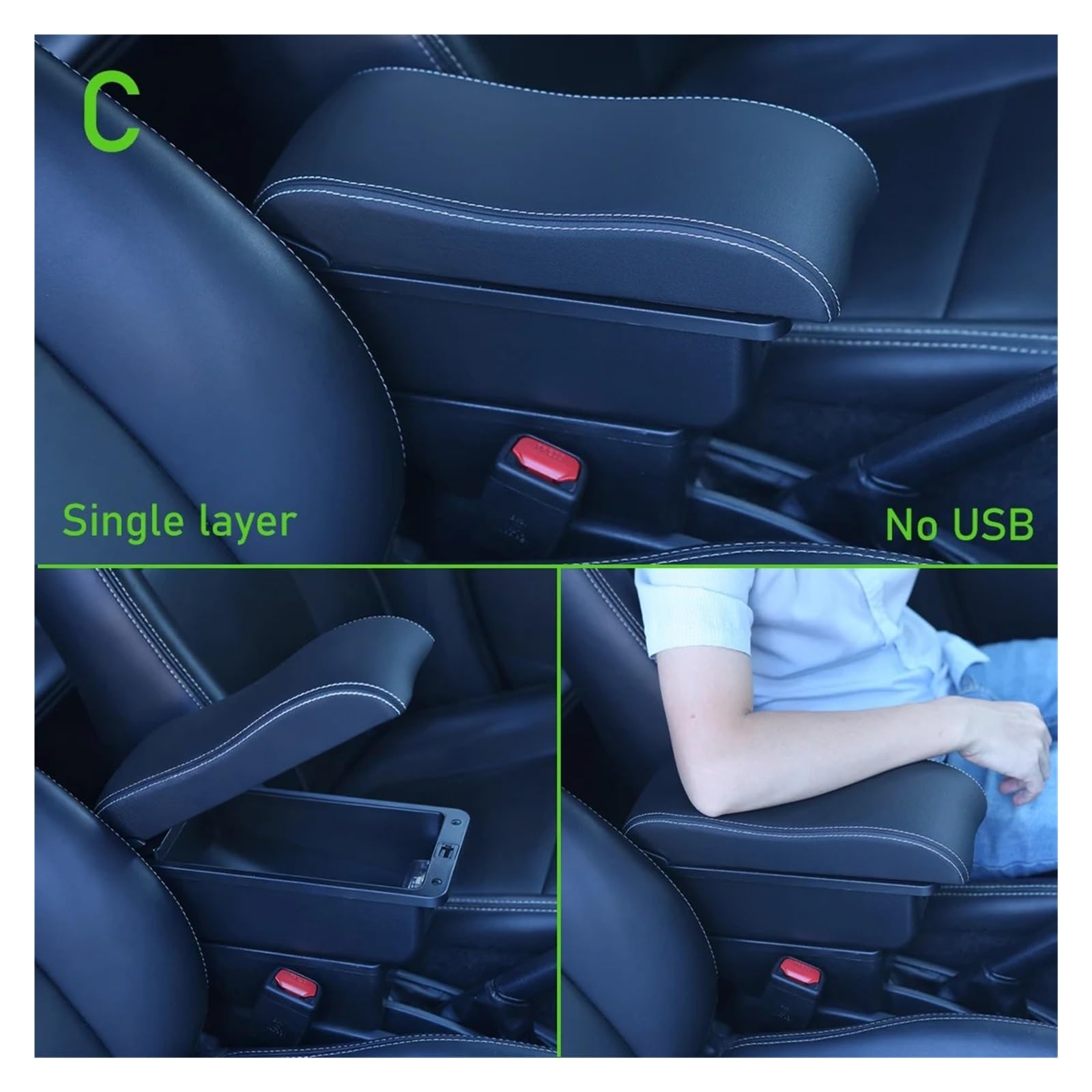 Universales Reacondicionamiento Almacenamiento Caja Reposabrazos Coche