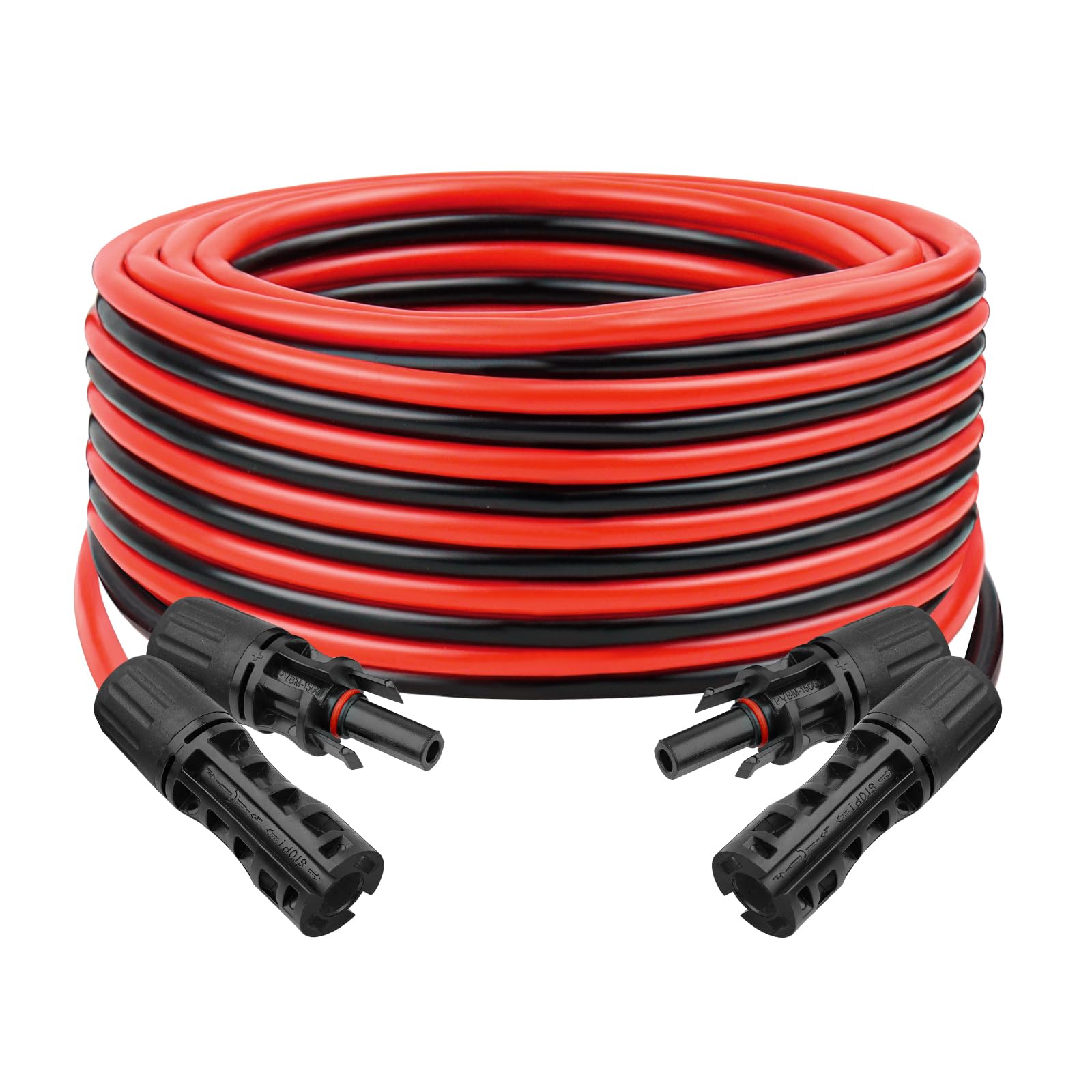 Solar-Verlängerungskabel – 8 AWG, 6 m, verzinntes Kupfer, rot und schwarz, parallel, 8 Gauge, PV-Draht mit Solarsteckern, wetterfester Photovoltaikdraht für Wohnmobil, Marine, Solarpanel, Automobil