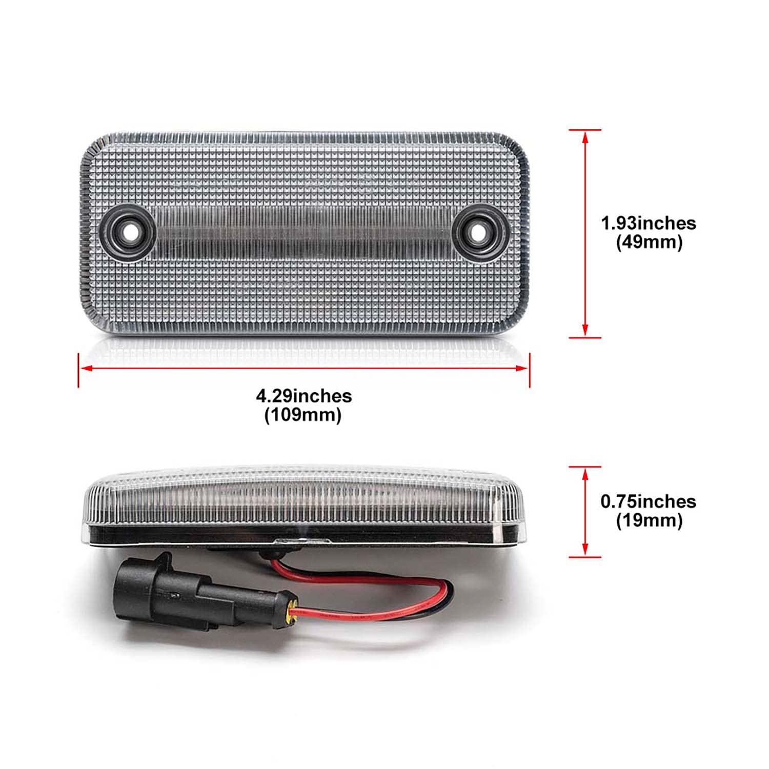 6 unids 12-24V LED marcador lateral luces para minibus Van 2006 en adelante Fiat Ducato Citroen Jumper Relay Peugeot Boxer I'veco Diario Lente transparente Led Sidemarker Truck Parking Light