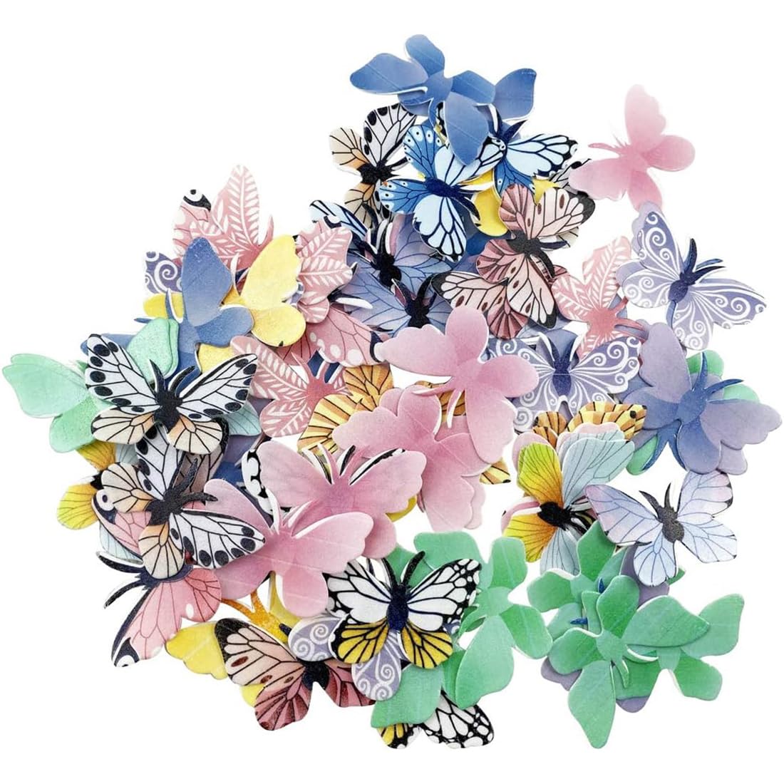 thumbnail: CHIHOLEN Taartdecoratie - 55 Stuks Bloemen & Vlinders