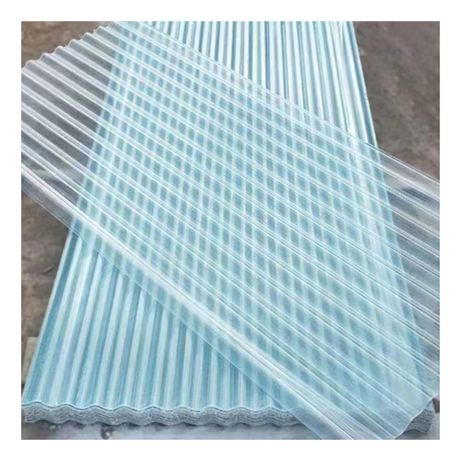 Pannelli del Tetto in policarbonato Trasparente, plastica ondulata | Tetti in plastica ondulata trasparente, giuntabili tra loro, adatti for uso esterno, capannoni(150cm-10 pieces,1.2mm)