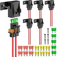 Vista 10 de Nilight - 50030R 120 piezas Fusibles de cuchilla estándar 5A/7.5A/10A/15A/20A/25A/30A AMP Juego surtido con 5 paquetes de portafusibles en línea