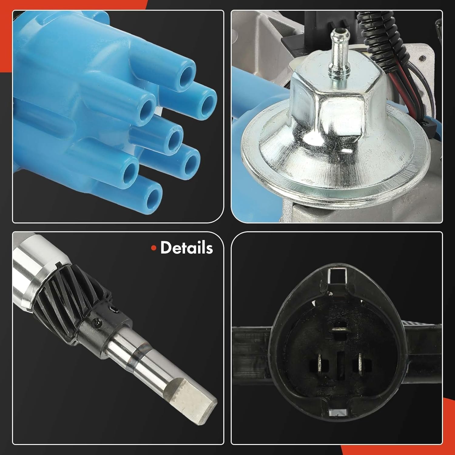 A-Premium Ignition Distributor with Cap and Rotor Compatible with Jeep Wrangler, Cherokee, Grand Wagoneer, Eagle, CJ5, CJ7, J10, Scrambler & AMC Concord, Concord, Spirit, Gremlin, Pacer, Matador