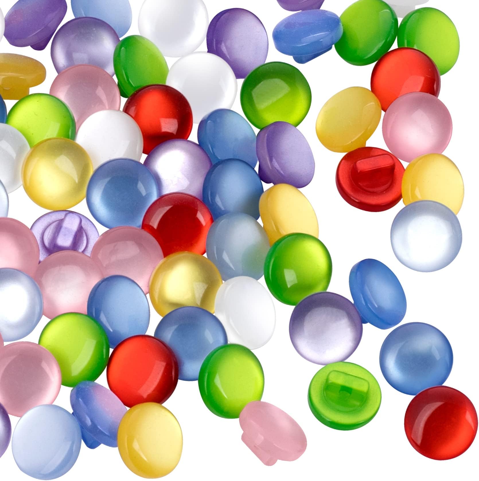 PAGOW 120pcs 11mm Colorful Mushroon Sewing Buttons Craft Resin Pearl Fasteners Scrapbooking DIY Christmas Valentines Birthday for Kids Clothes Coat Shirt Childre Buckles