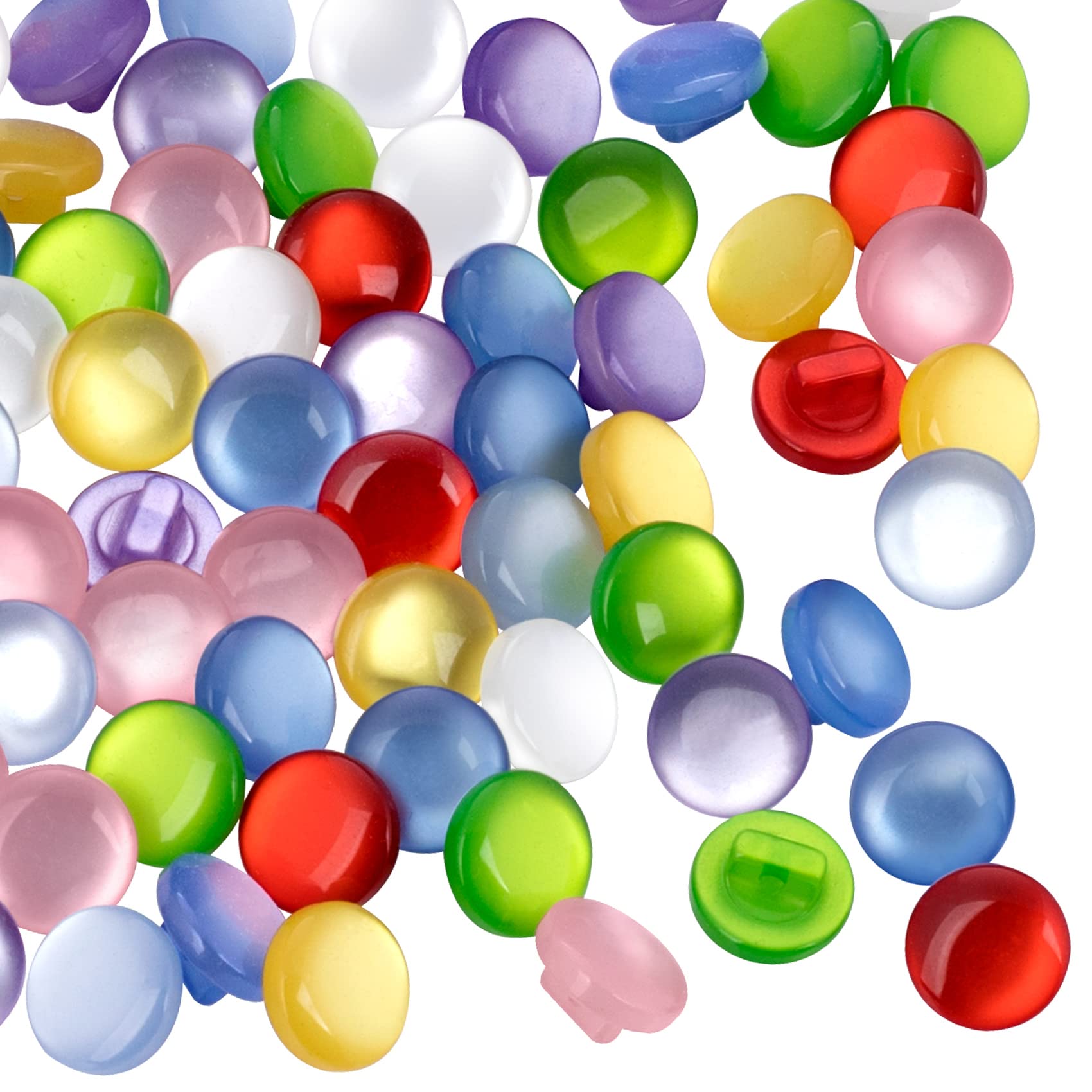 PAGOW 120pcs 11mm Colorful Mushroon Sewing Buttons Craft Resin Pearl Fasteners Scrapbooking DIY Christmas Valentines Birthday for Kids Clothes Coat Shirt Childre Buckles