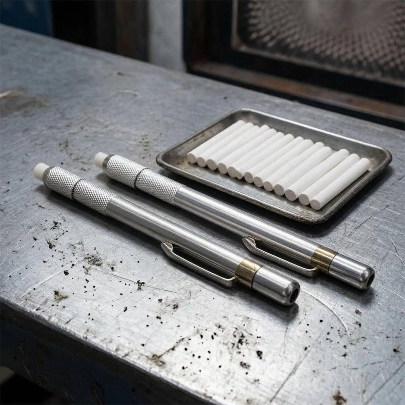 Harilla 2 Pièces Porte-crayon Pierre avec Recharges Savon Boîte Incluse Grip Ergonomique pour Précision Lors des Projets Techniques Adapté au Artisanat Bricolage