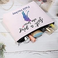 Hockey Girl Kosmetiktasche - 'Like A Normal Girl But Cooler' Design, 23,5x17cm Polyester