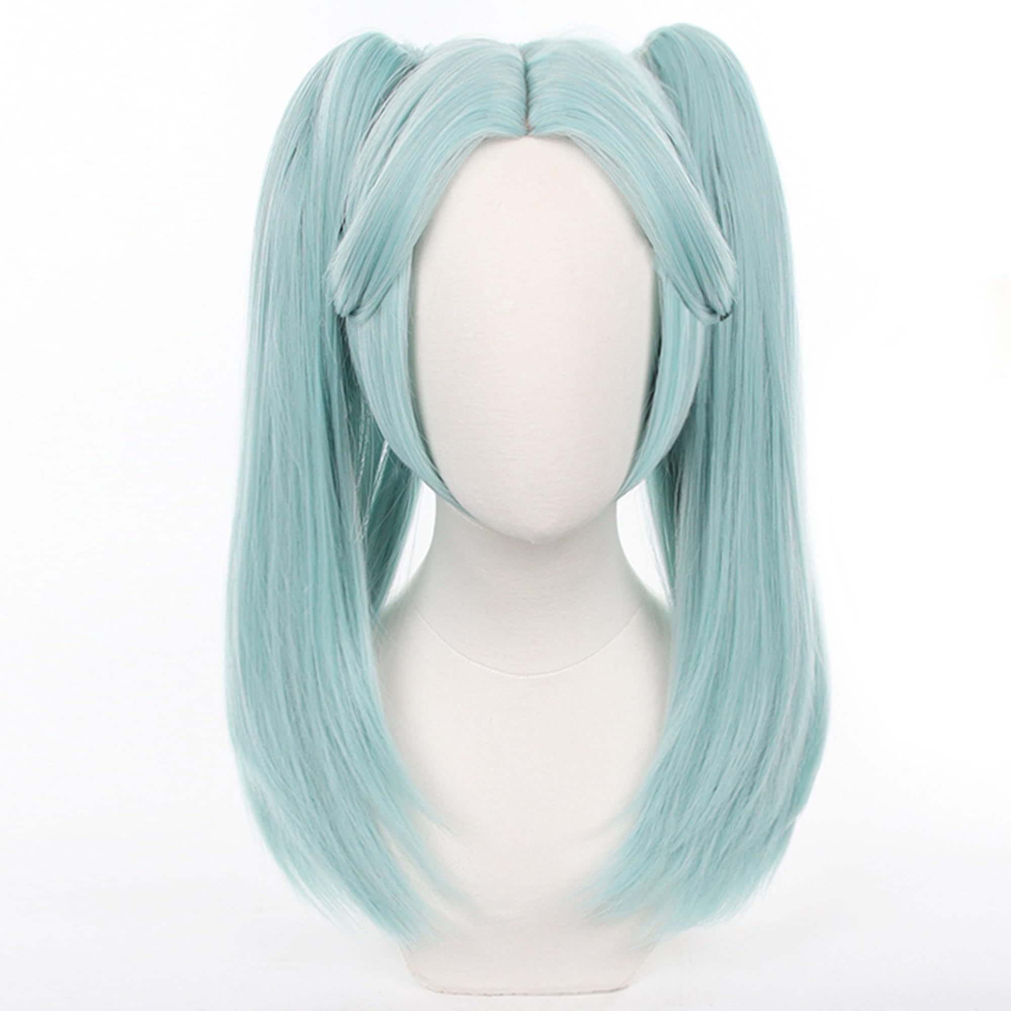 Green Double Ponytail Wig for Women Halloween Heat Resistant Synthetic Long Pigtail Costume Hairs Christmas Comic Con Replacement Wigs - Image 2