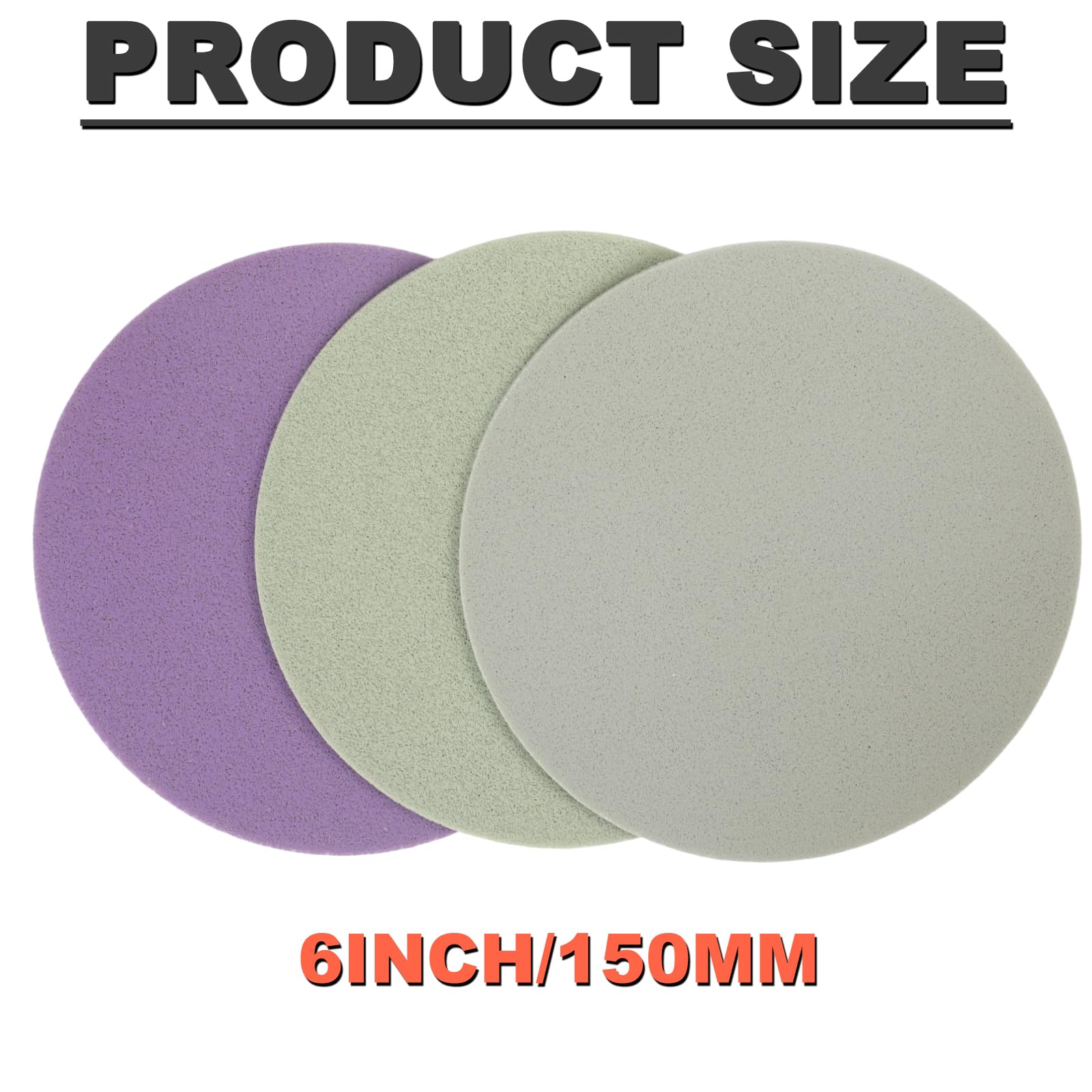 6" Foam Sanding Discs - 3 Grit Assortment -2 6" Foam Sanding Discs - 3 Grit Assortment -2