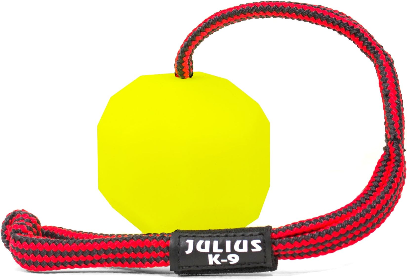 Fluorescent Ball With String - Neon Yellow - Diam.6 cm - Hard Silicon