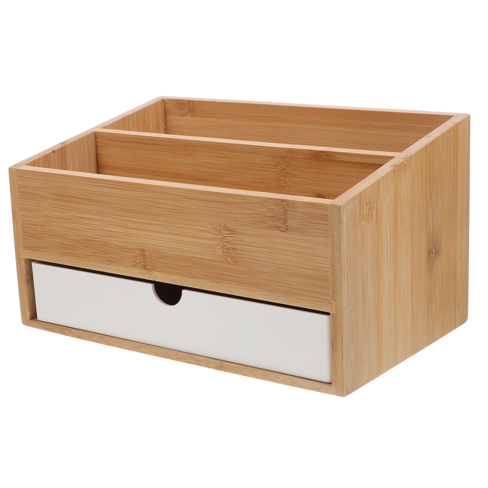 Uonlytech Organizador de escritorio cajoneras cajones de almacenamiento de maquillaje mini cajones para escritorio bandeja organizadora de cajones de oficina bambú