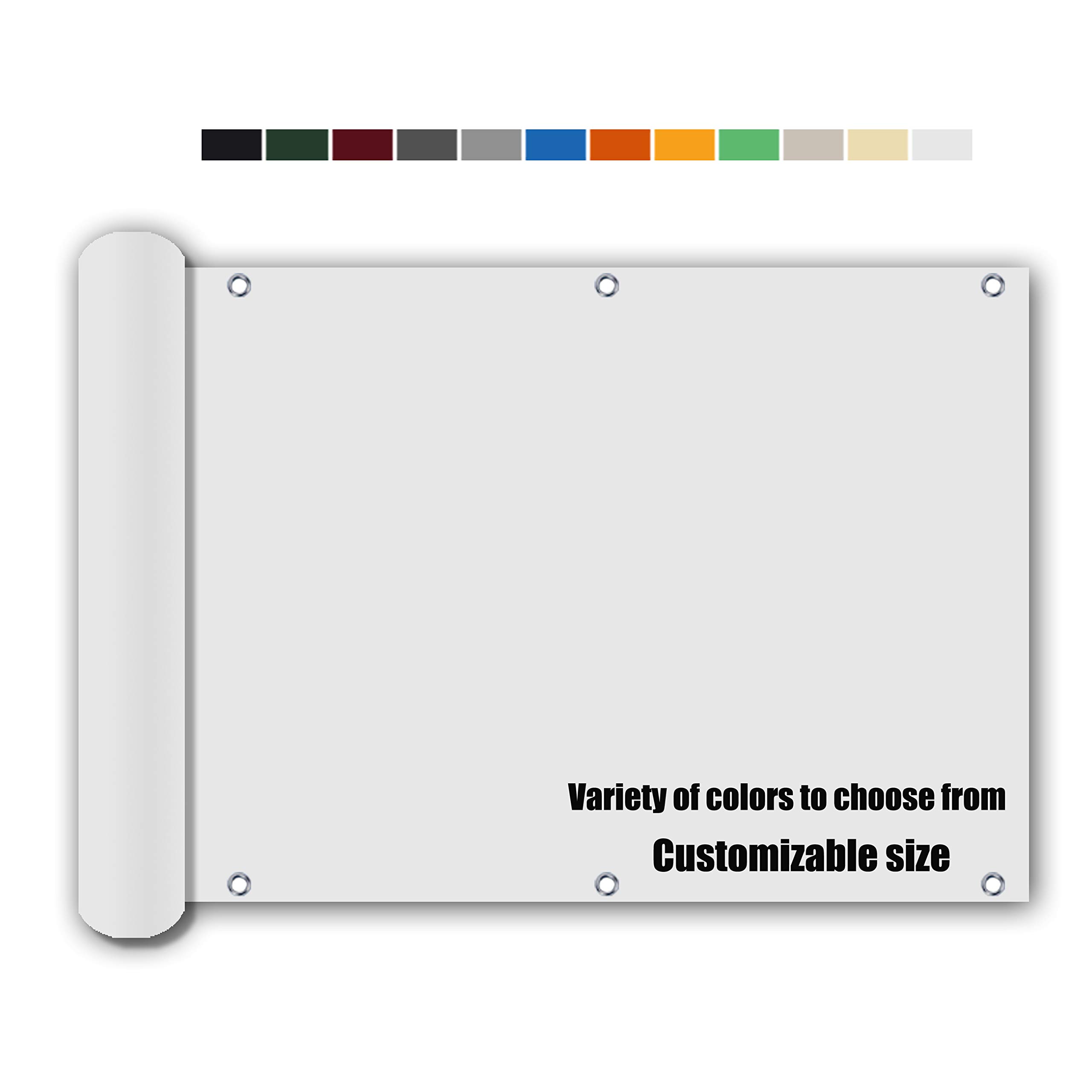Telo frangivento per balconi Rete Ombreggiante Frangivento, 160/㎡, Frangivento Protezione da Raggi, per Ringhiera Protezione Balcone - Bianca 0.7x9m