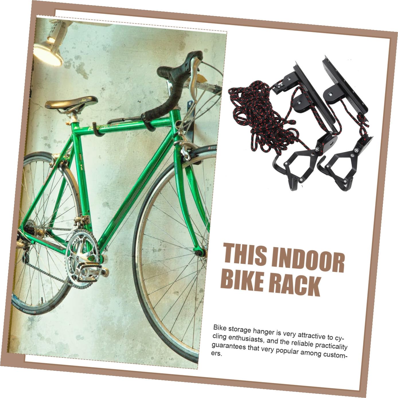 Abaodam Gancho para Colgar Bicicletas de Acero y Abs Diseño Ligero y Estable para Almacenamiento Interior en Garaje o Casa Color Aleatorio