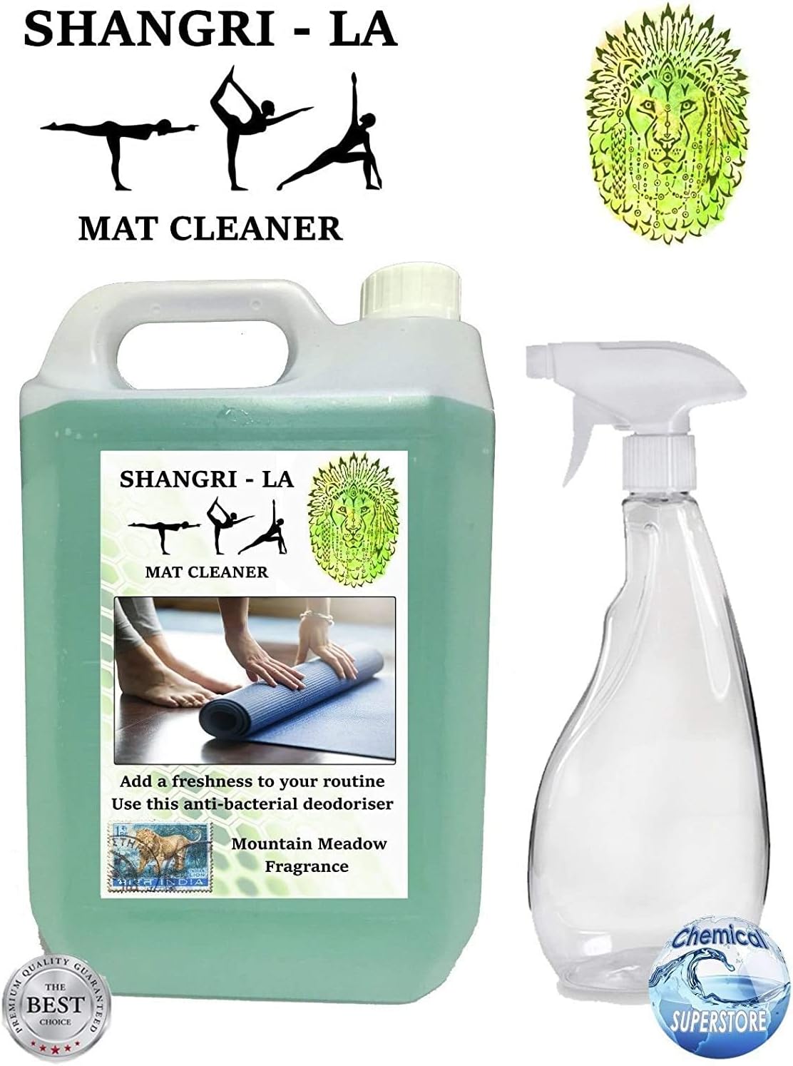 Chemical Superstore Shangri-la 5L MAT CLEANER - MOUNTAIN MEADOW + 500ml Trigger Spray Bottle