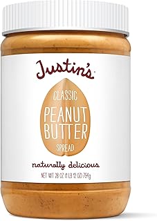 JUSTIN'S Classic No Stir Gluten-Free Peanut Butter Spread, 28 Ounce Jar