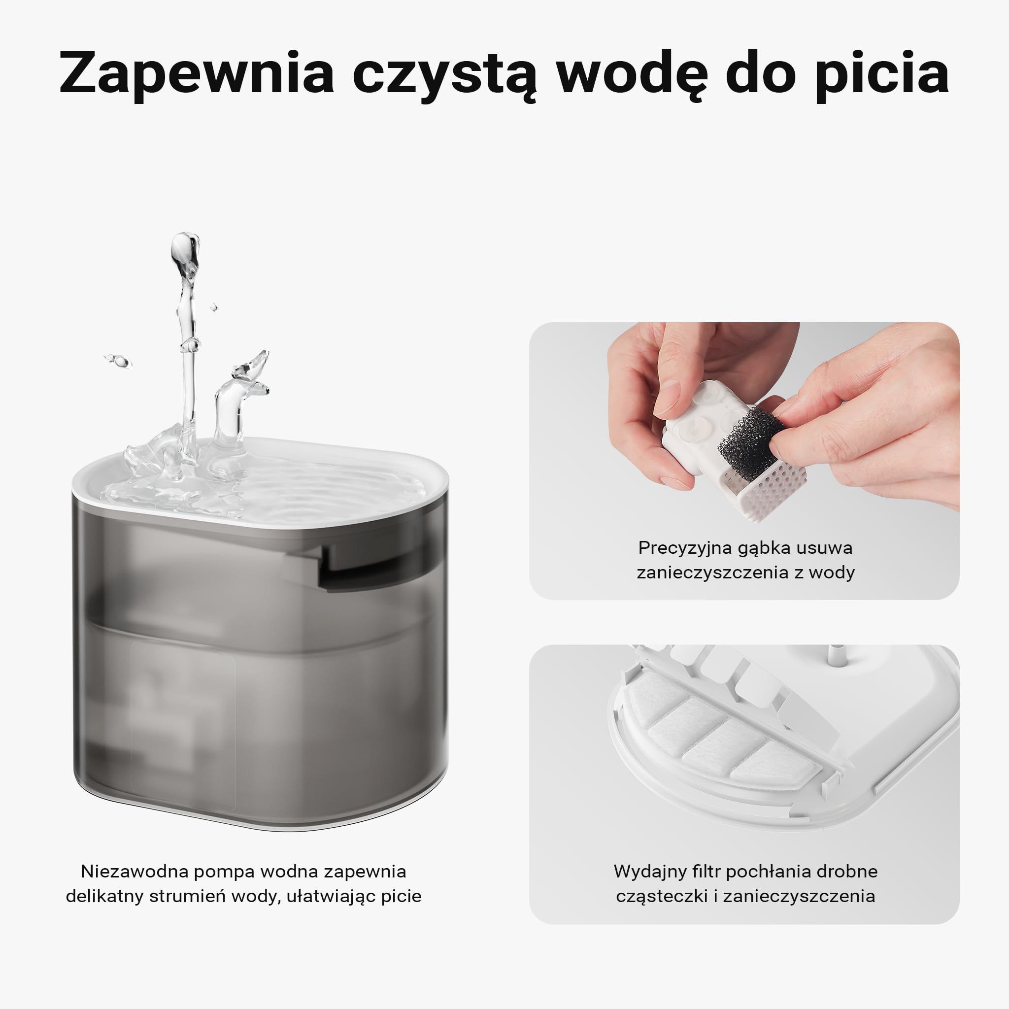 Fudajo Automatyczny dozownik karmy i wody dla psa lub kota, biały, automat na karmę 3 l z fontanną na wodę 2,5 l, z funkcją sterowania aplikacją